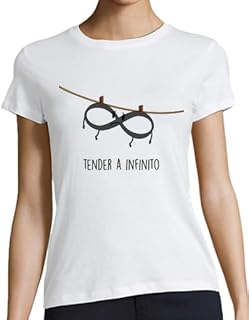 Camiseta Manga Corta Tender A Infinito para Mujer - Camiseta Friki - Camisetas para Frikis Gamers Nerds Otakus - Regalos Originales - Ref. 1836617-P