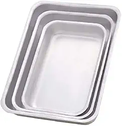 Conjunto Assadeira Retangular de Alumínio Polido 3 Peças