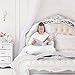 Acorn Baby Full Body Pillow - Light Gray 55 x 31in Firm Curved Body Pillow with Jersey Cover for Belly and Back Support