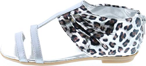 Girls Fashion Glitter Leopard Flat Sandals2