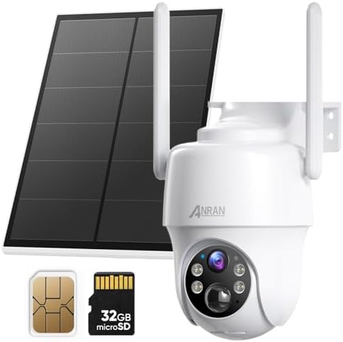 ANRAN 4G LTE Cellular Solar Security Camera Wireless Outdoor, No WiFi ...