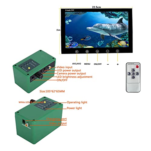 Caméra de pêche 1000TVL dotée de 30 LED blanches et infrarouges pour eau profonde - 4