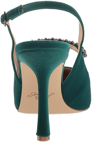 Jewel Badgley Mischka Women's Verena Pump, Green Velvet, 5.5 | Image 2