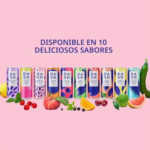 Miniatura 5 de Agua Dash Frambuesa- 12 X Agua Mineral Natural Con Gas Sabor Frambuesa- Sin Azúcar, Sin Edulcorantes, Sin Calorías - 12 Latas X 330ml