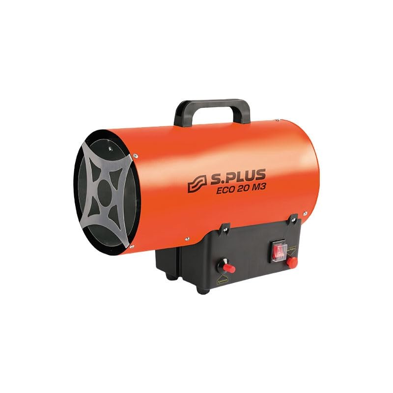 Generador de aire caliente S.PLUS ECO 20 M3 móvil gas propano manual 15kW encendido piezo Splus
