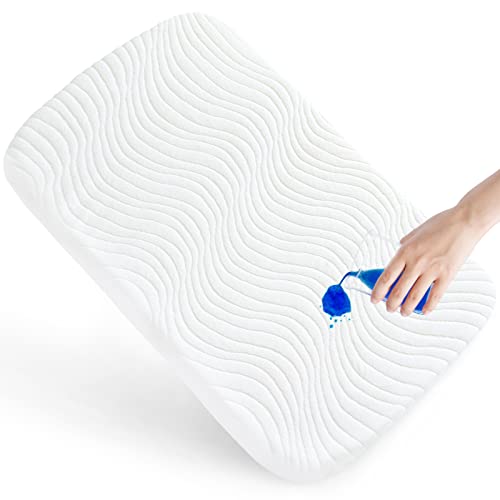 Waterproof Replacement Bassinet Mattress, Waterproof Bassinet Mattress Pad Cover And 100% Cotton Sheet(Grey), 20" X 33" #TOP1