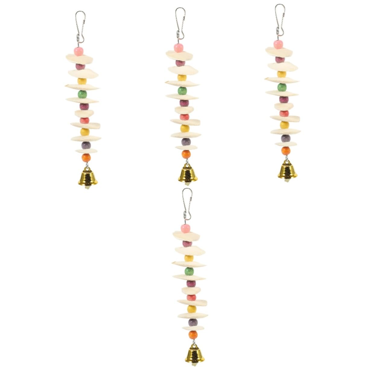 YARNOW 4 Pièces Jouet à mâcher Perroquet créativité Jouets Morsure de Perroquet Accessoires de Cage à Oiseaux de supplément de Perroquet résistant à l'usure écureuil