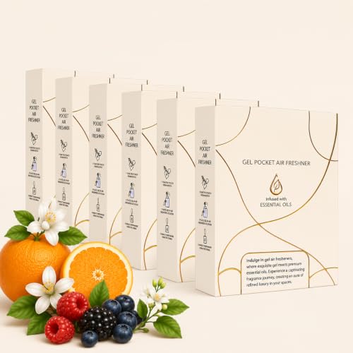 Image of BSOUL Gel Pocket Bathroom Air Freshener Pack of 6 | 3 Pcs Each (18x10g) | Toilet & Room Odor Remover | Lasts Up to 30 Days Fragrance