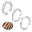 3pcs-silver toe rings Style B