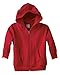 RABBIT SKINS Toddler Zip Jersey-Lined Hooded Sweatshirt, Red, 2T
