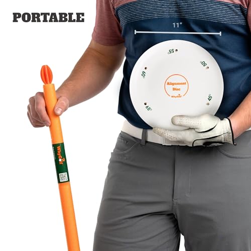 WHYGOLF Alignment Discs & Padded Rods Golf Training Aid