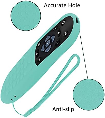 Protective Silicone Remote Case for Sky Q EC201 EC202 2020 Bluetooth Voice Remote Control, Skin-Friendly Shockproof Washable Cover with Lanyard (Glow in The Dark, Blue)