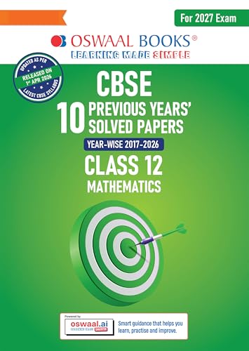 Oswaal CBSE Previous Years Papers Mathematics Class 12 | Year-wis...