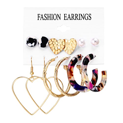 12-Piece Silver Plated Studs & Hoop Earrings Set