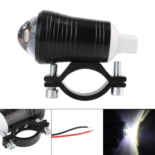 Image of AUTOPOWERZ Universal 20W Projector Spot LED Fog Light | White High Brightness Auxiliary Lamp | Waterproof Dustproof | 12V DC Power with Switch | Suitable for All Bikes & Motorcycles | Pack of 2