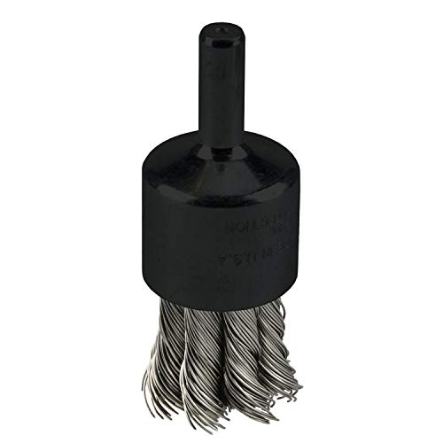 Image of Weiler 10029 3 /4 inch Knot Wire End Brush, .014 inch Stainless Steel Fill, Made in the USA