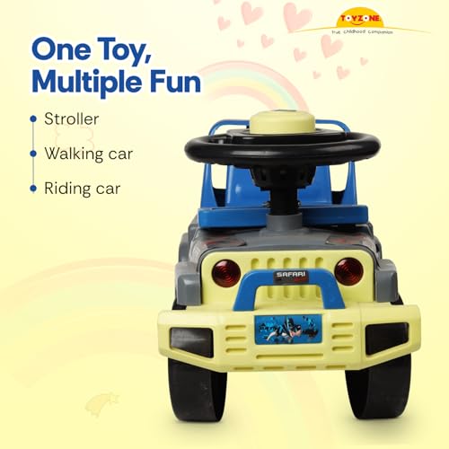 Image of Toyzone Ride On | Baby Car | Kids Car | Toy Car| Push Car| Swing Car| Ride on Car with Music & Horn (Batman Safari)
