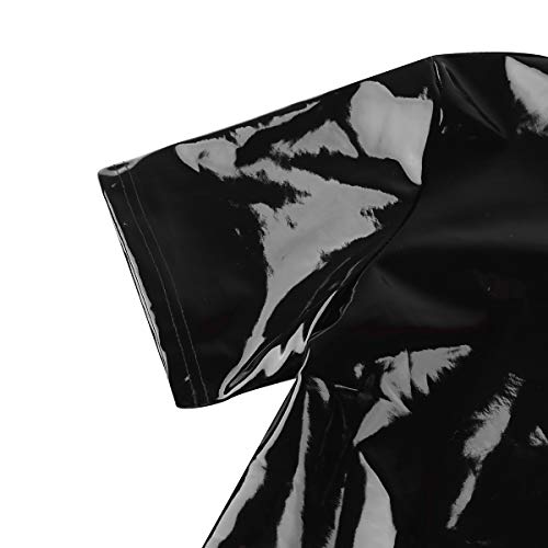 Camiseta de cuero para hombre ropa de noche fiesta disco clubwear ropa erótica 6