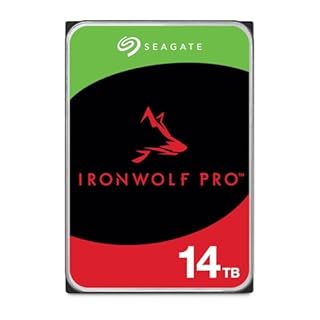 Seagate IronWolf Pro, 14TB, Unità disco interna NAS classe Enterprise - Unità SATA CMR da 6GBit/s, 3,5", 7.200 giri/min, con cache da 256 MB per sistemi NAS RAID, servizi Rescue (ST14000NT001)
