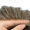 FACE MIRACLE Lace Hair Piece For Men Human Hair Replacement System For Mens Toupee Hairpieces Black Brown Blonde Toupee For Men Hair Unit 8X10#520 5# MEDIUM LIGHT BROWN+20% SYNTHETIC GREY #2