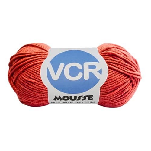 Image of VCR 4ply Bright Carrot Yarn, 100 Grams Hank, 190 Meters Length, Acrylic Ball for Crochet and Knitting, Soft Crosia Threads, Pack of 1 Yarn, Suitable for DIY Crafts