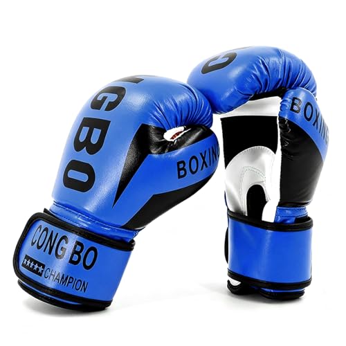Kids Boxing Gloves Junior Training Mitts 6oz Blue 3-12 Years