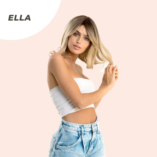 Miniatura 3 de Peluca corta rubia ELLA con flequillo en capas, cabello lacio estilo Bob, pelucas sin pegamento para mujer, pelucas sintéticas naturales para uso