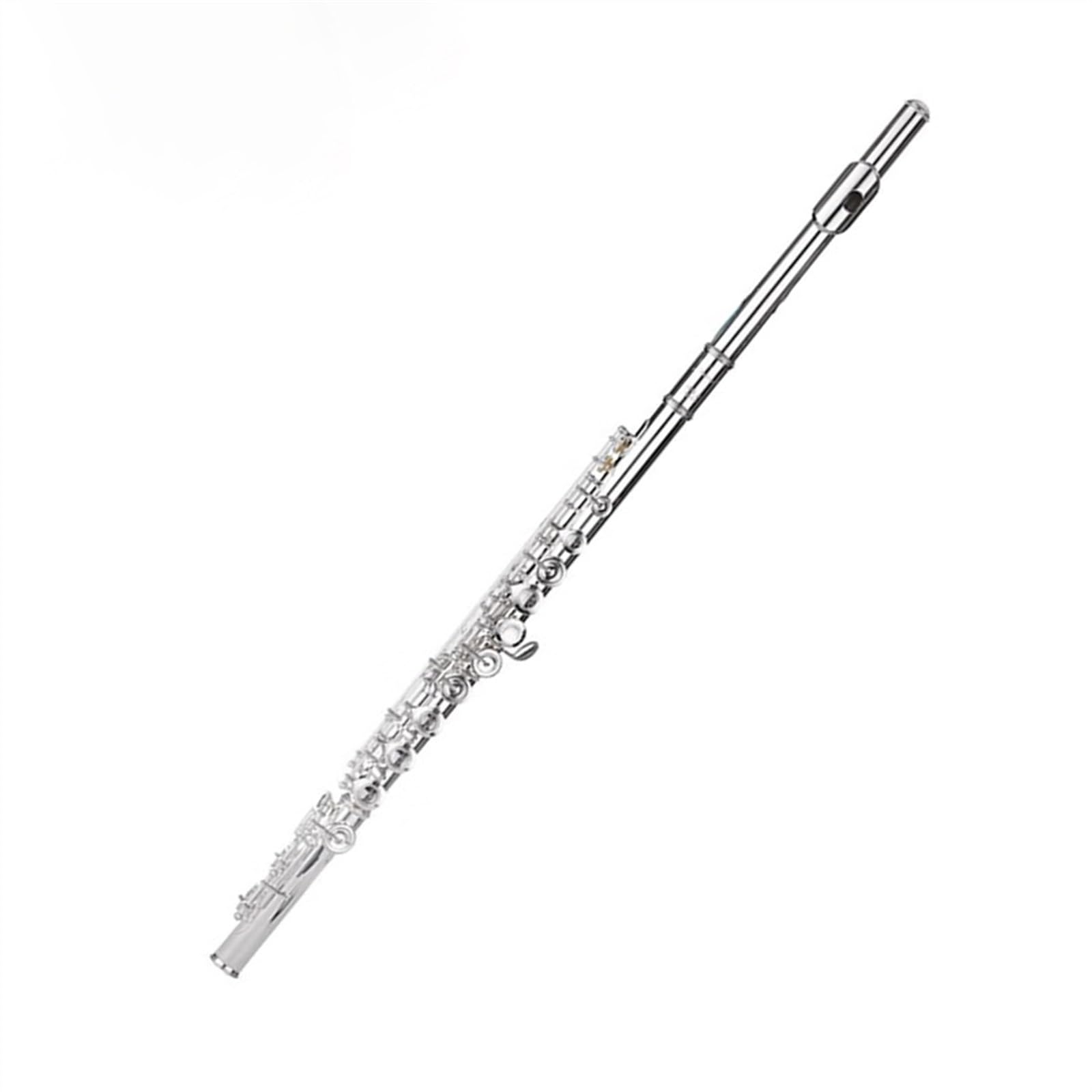 Flauta Con Llave En C De 16 Agujeros, Cuerpo De Tubo Plateado De Cobre Blanco Para Principiantes Y Adultos, Instrumentos Musicales Generales (Color : 621)