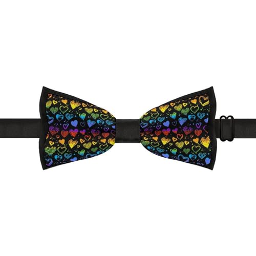 GoasNei Pride Month LGBTQ Gay Pride Ally Bow Tie for Men Adjustable Necktie Funny Tie Neck Ties for Weddings Party