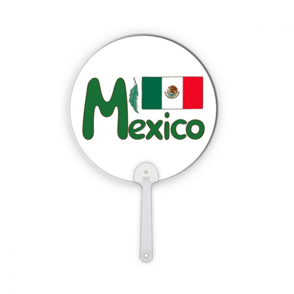 Drapeau national du Mexique en plastique rond, motif vert résistant pour création artisanale