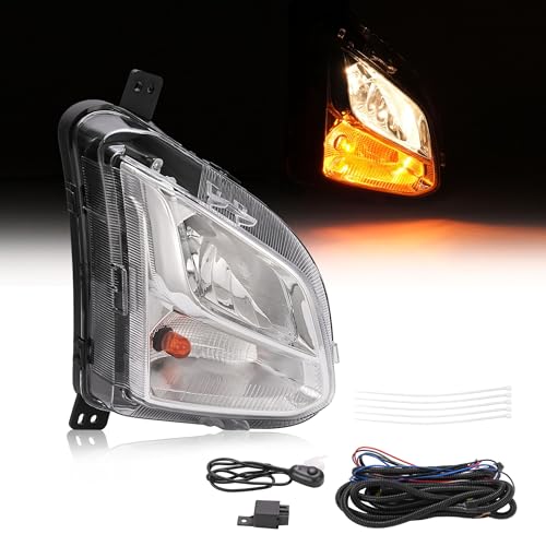 HECASA Right Turn Signal Light Compatible with 2018-2021 Chevrolet Equinox Replacement for GM2593323 84226250 Turn Signal Lamp w/Fog Light Clear Lens Chrome Housing Passenger Side by HECASA - Used condition - US$13.60