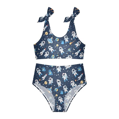 Wusikd Cartoon Astronauts Girls Swimsuits Two Piece Spaces Swimwear Bikini Set for for Girls Size 3T3