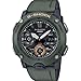 Price comparison product image Casio Gents 49.00mm Quartz Watch with Black Analogue - Digital dial and Khaki Rubber Strap Strap GA-2000-3AER