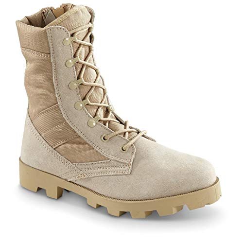Men's Side Zip Jungle Boots Tan 8D (Medium)