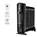 Homeleader Mini Oil Filled Heater, Radiator Heater, Electric Personal Heater, Space Heater for Home and Office, 700W, Black
