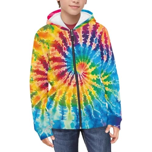 6-16 Years Boys Girls Zip Up Hoodies Sweatshirts 3D Printed Cute Hooded Coat With Pockets3