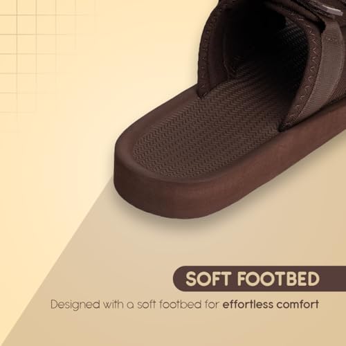 Image of NoStrain Men's Sandals & Slippers, Comfortable & Casual Footwear for Men | Lightweight, High Sole & Stylish