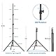 EMART 2,6m Light Stand, Lichtstativ aus Aluminiumlegierung, Lampenstativ mit 1/4-Gewinde, Geeignet für Fotolampen, Softboxen, Softschirme, Sportkameras und Andere Studioausrüstung
