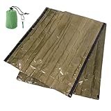 minkissy Wiederverwendbarer Outdoor Überlebensschlafsack aus Pe Polyester mit Kälteschutz und Feuchtigkeitsbeständigkeit für Wanderausrüstung und Notfälle