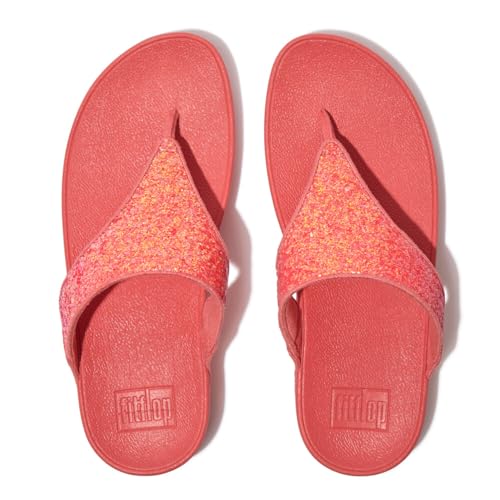 Image of FitFlop Lulu Multi-Tonal Glitter Toe-Post Sandals