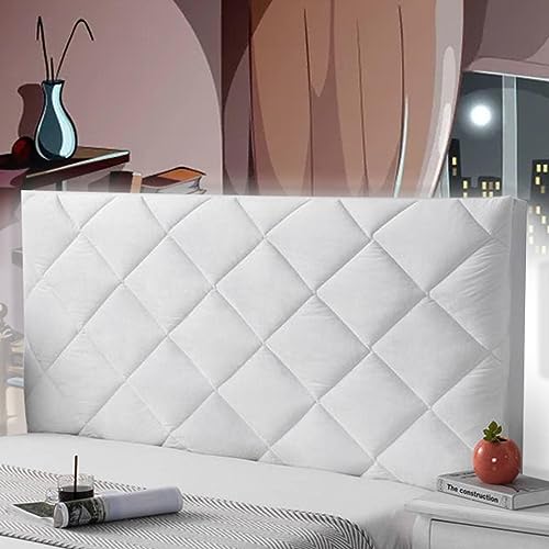 Copri Testata Copri Testiera Imbottita Letto Singolo 90 Cm Copertura Per Testiera Cuscini Testata Letto Matrimoniale Ferro Battuto Lavabile Per Decorazione Camera Letto,White-180Cm