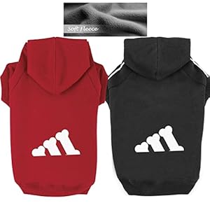 Owbb® Large Dog Hoodie Set of 2 Small Warm Soft Clothing Fleece Sweater Cotton Jacket Shirt from XS to 9XL