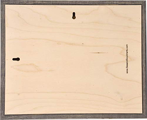 Sea & Soul Maui Nautical Wall Art, Coastal Wall Décor 2-Level Wood Map, 13in x 16in, Valley Isle Wall Art, Kaho Olawe, Kahului, Handcrafted in the USA (Rustic Pine / Blue Green) - Image 8