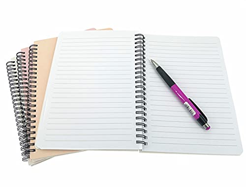 4 Pack A5 Spiral Notebook Journal,Wirebound Ruled Sketch Book Notepad Diary Memo Planner,A5 Size(8.3X5.7") & 80 Sheets (Cartoon Cats) #TOP6