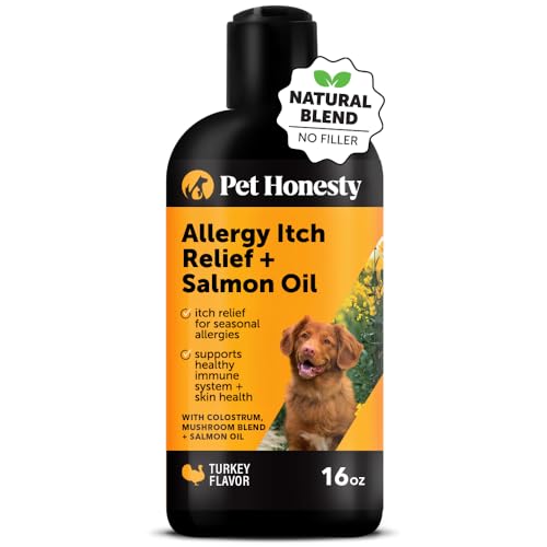 Dog Allergy Relief Salmon Oil for Seasonal Itch Relief for Dogs, Omega-3 for Dogs, Dog Skin and Coat...