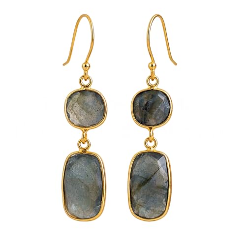 Boucles en labradorite plaqué or pour illuminer vos tenues