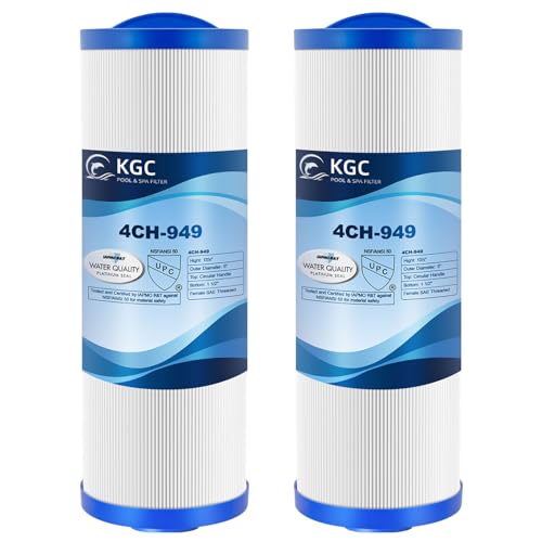 KGC 4CH-949 Spa Filter 2 Pack - Compatible with Pleatco PWW50L Filbur FC-0172 SD-01143 817-4050 Waterway Teleweir 50 Rising Dragon 50. Hot Tubs Filter Cartridge