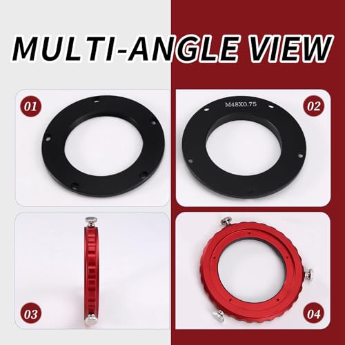 Caméra rotative à 360 ° CAA bague M48 fini le désalignement
