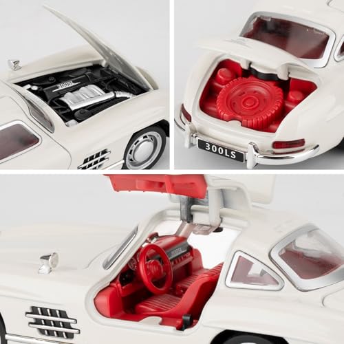 Auto de juguete 1955 300sl 1:32 con luz y sonido miniatura 5