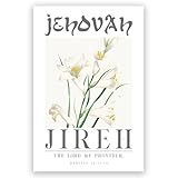 Jesus Christ Religious Wall Art Jehovah Jireh My Provider Canvas Wall Prints poster Retro Home Office School Library Decor Unframed8x12inch